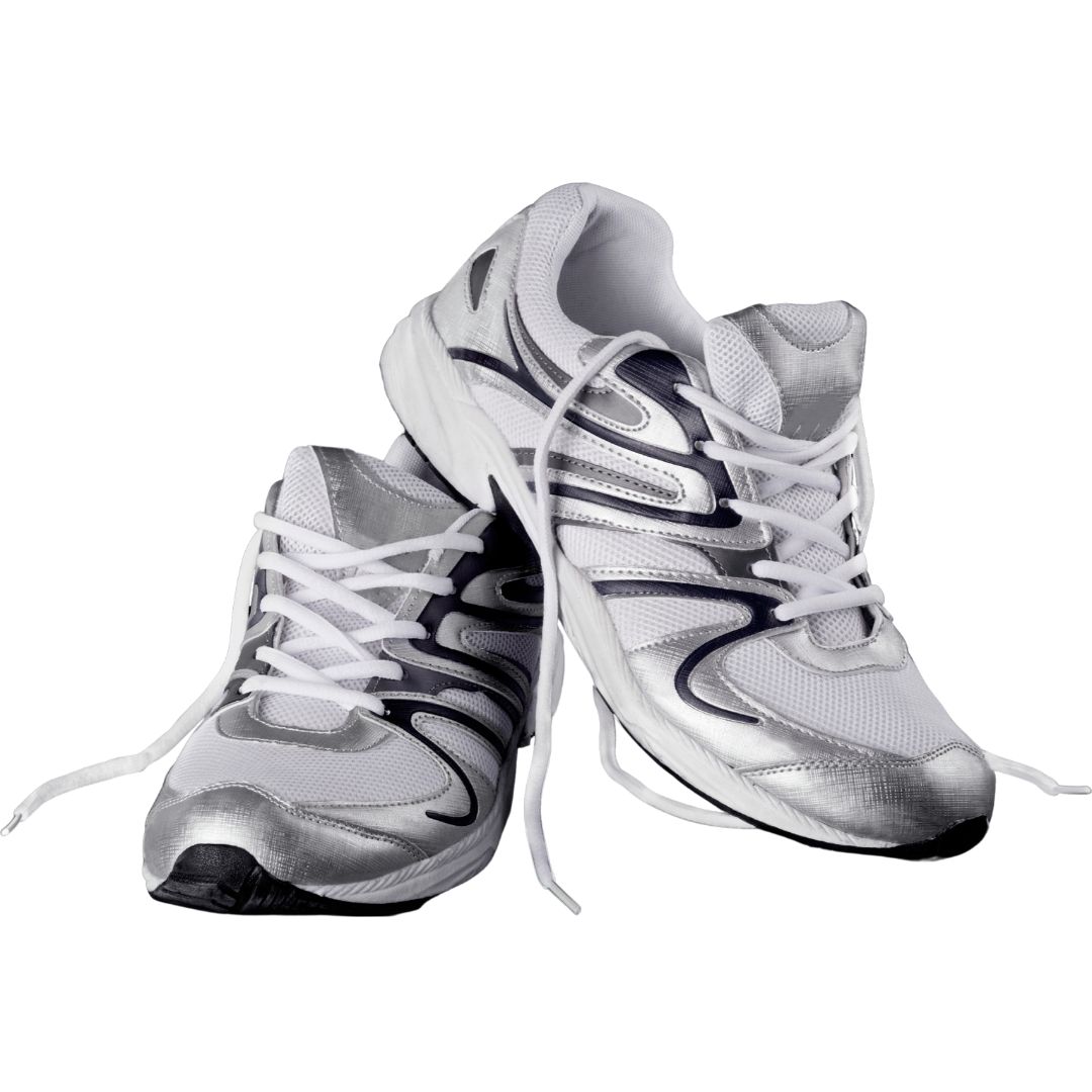 Blue and White Gradient Modern Sneakers Poster